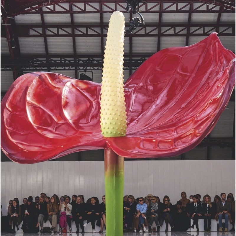 Триизмерно цвете/three-измерена декорация/red/craft/loewe