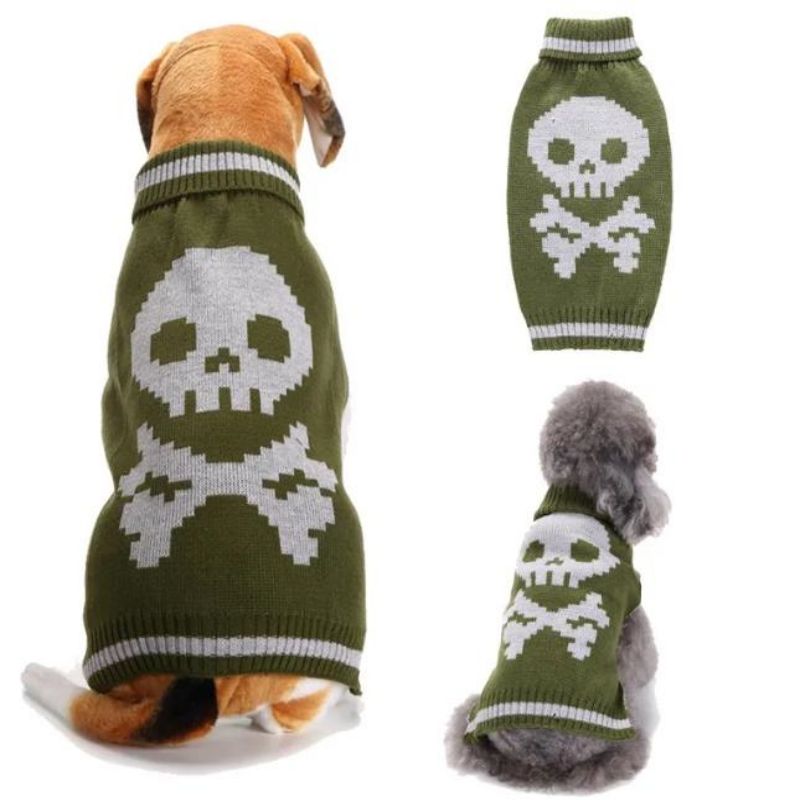 Хелоуин топъл домашен костюм дрехи кучета пуловер за средно големи кучета
