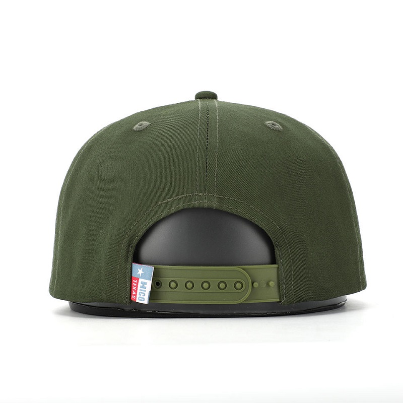 OEM персонализиран висококачествен класически 5 панел армия зелена памучна бродерия тъкана пластир лого на въжето запръскване шапка шапка