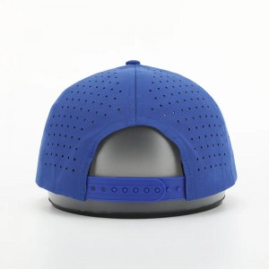 Нова модна персонализирана PVC патч лого 5 панел водоустойчив полиестер спортна шапка голф, лазерно нарязано перфориран татко гор...