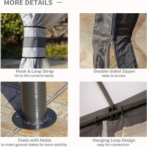 10 \\\\ \'x 12 \\\\\' Външно бесед на беседки за подслон на балдахин с бесед