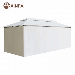 Луксозна градинска балдахина покрива задния двор беседка на открито с гниене алуминиева завеса