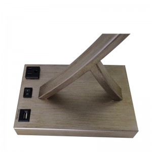 Антична сребърна финална настолна лампа с/off Rocker Switch, удобен изход и USB порт за зареждане в стаята