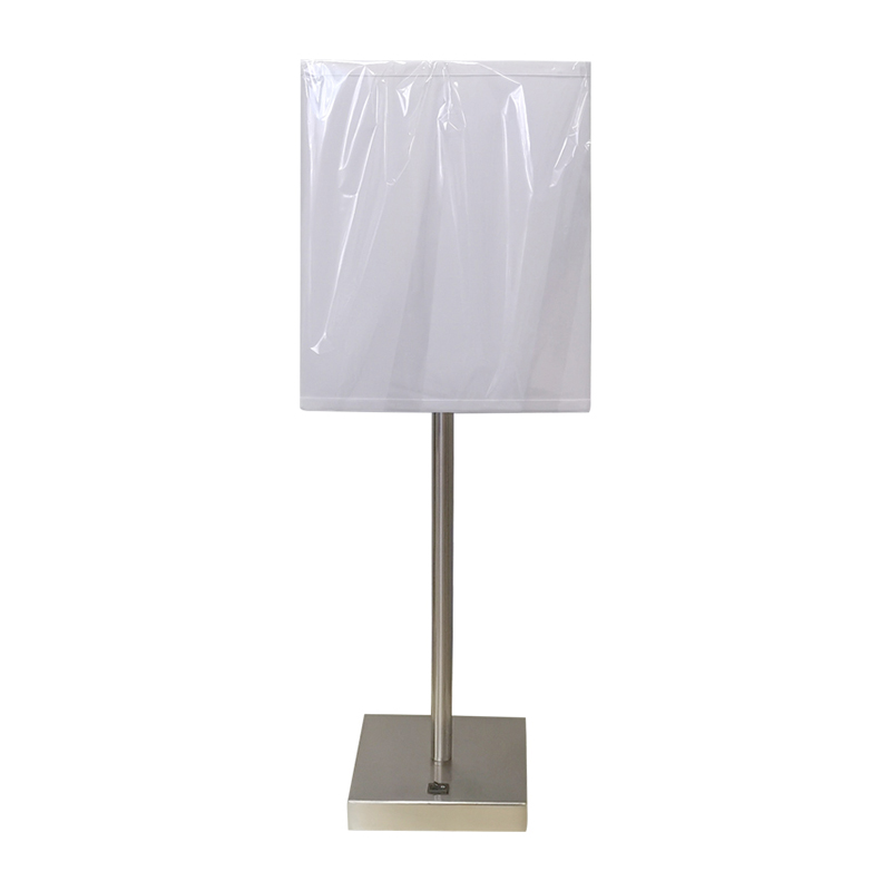 Прост стил четка никел завършва нощна лампа за нощна лампа с/off рокер превключвател в стаята