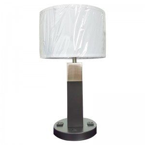 Две тона черни и четка лампа за масата на никел с/off Rocker Switch и два удобни търговски обекта в стаята