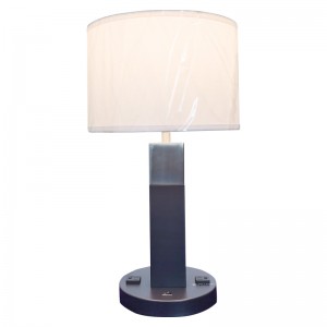 Две тона черни и четка лампа за масата на никел с/off Rocker Switch и два удобни търговски обекта в стаята