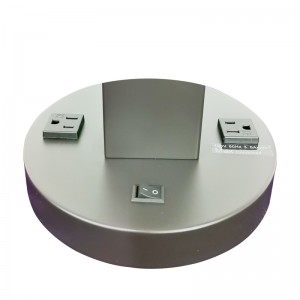 Две тона черни и четка лампа за масата на никел с/off Rocker Switch и два удобни търговски обекта в стаята