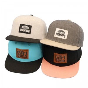 Модно момче малък размер частен етикет Patch Hip Hop Custom Hats Children \\\\\'s Custom Logo Logo Snapback Caps за деца