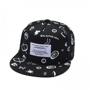 Summer Spring Print Sublimation Hats 3d бродерия Snapback Cap Logo Logo Неструктурирано плоско краенче 6 панел Snapback Hat