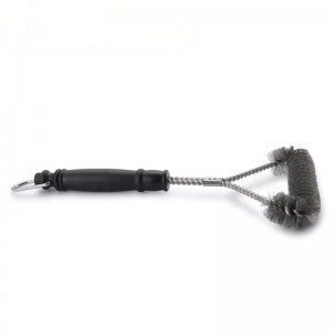 Пица фурна барбекю грил четка от неръждаема стомана от неръждаема стомана с пластмасова дръжка