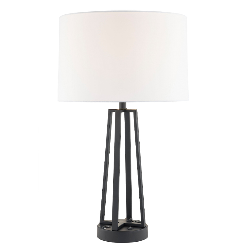 Dark Bronze NightSand Light с/off Rocker Switch, удобен изход и USB порт за зареждане в хотелската стая