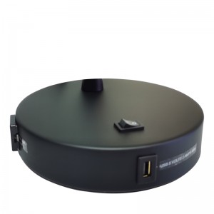 Matte Black Desk Light с/off Rocker Switch, удобен изход и USB порт за зареждане в хотелската стая