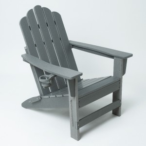 Външни мебели HDPE Adirondack стол със сиво