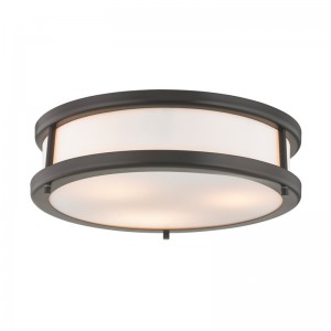 Таванната лампа Delta Hotel с тъмно бронзово покритие в стаята и коридора