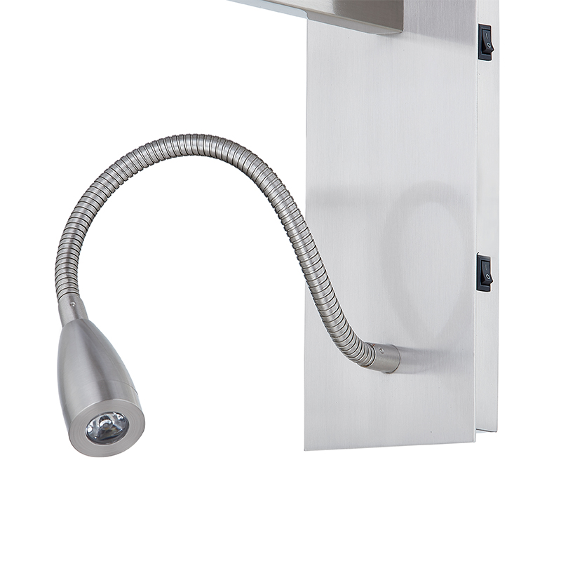 Хотел хотел Hond Hand Lamp с четка никел покритие и правоъгълна тъкан нюанс в хотел Типична стая за стаи