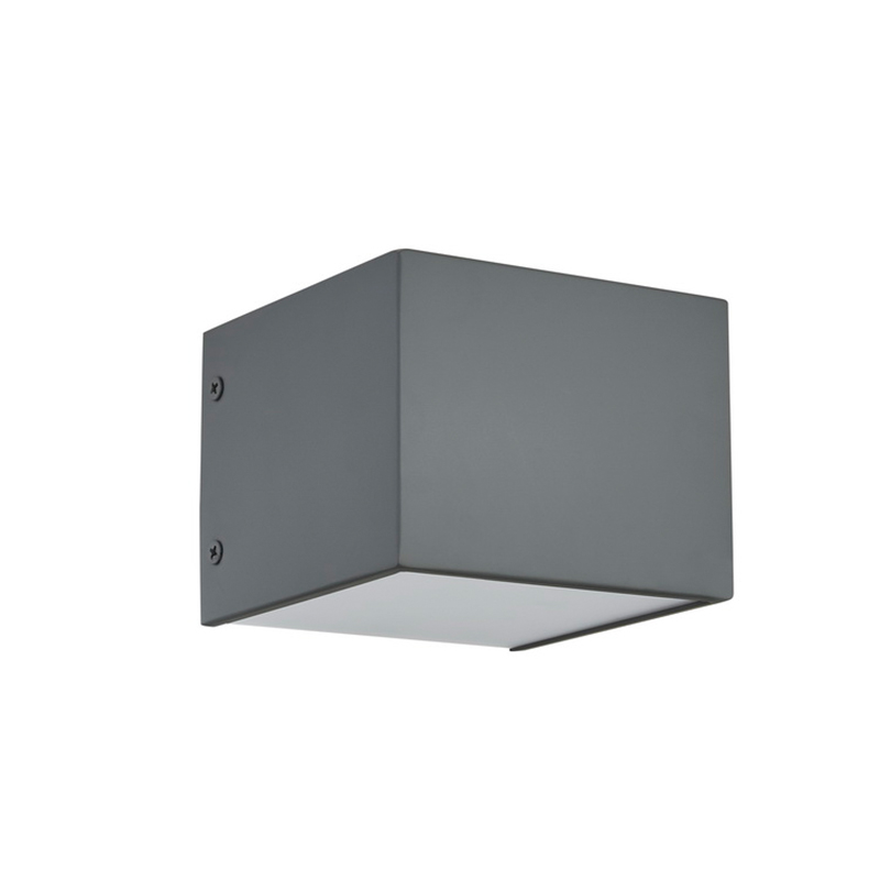 Стенна лампа за хотел Hospitality с боядисано плоско сиво покритие и интегриран светодиод вътре в хотел Типична стая