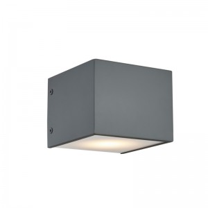 Стенна лампа за хотел Hospitality с боядисано плоско сиво покритие и интегриран светодиод вътре в хотел Типична стая