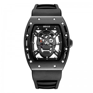 Моден череп мъже Кварц часовник Baogela Creative Dial Watch for Men Clock Gold Life Waterproof Men Watches Sports Style 1612