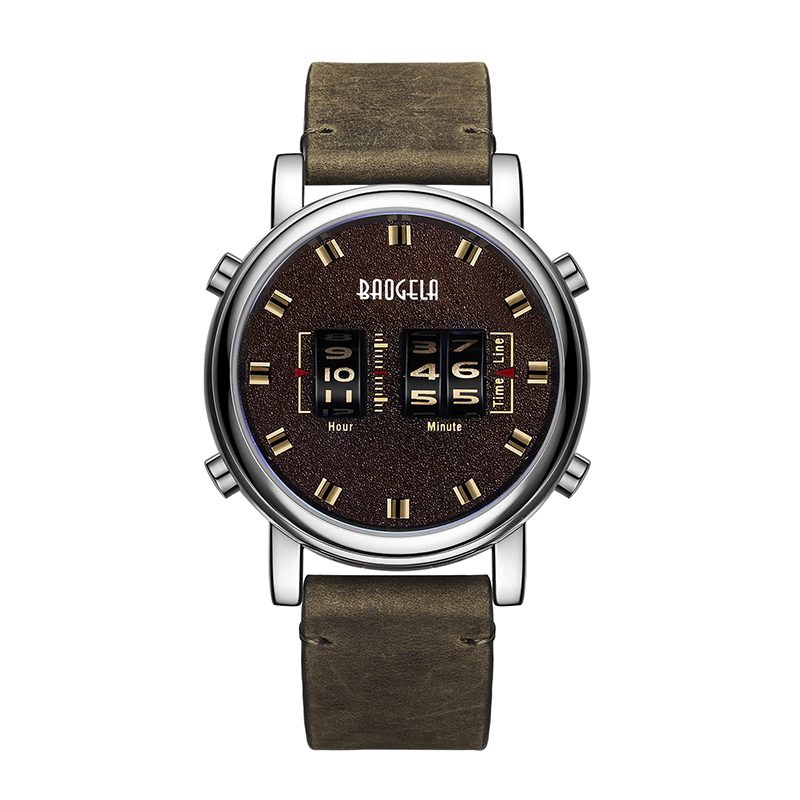 Baogela Fashion Men's Roller Design Business Clock Men Quartz Watch Waterproof Casual Sport Men Watch Relogio Masculino 22703