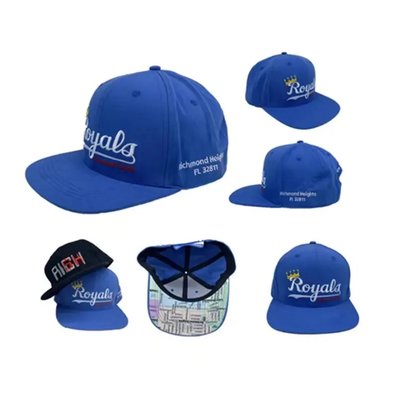На едро мода 6 панел Хип -хоп капачки Snapback капачка 100% памук персонализиран лого лого шапка за мъже
