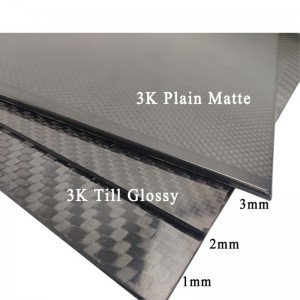 3K лист с въглеродни влакна с висока якост за продажба