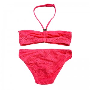 Halterneck дантела две парчета деца бански костюми