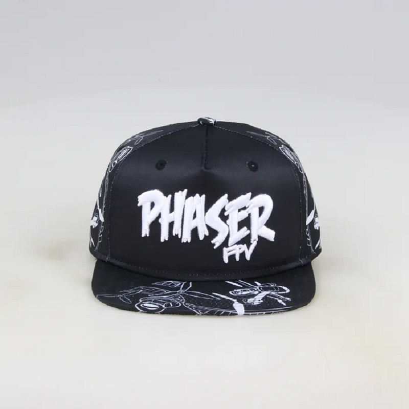 Модна модна мода Flat Brim Allover Sublimation Printed 5 панела Персонализирани капачки и шапки на Snapback