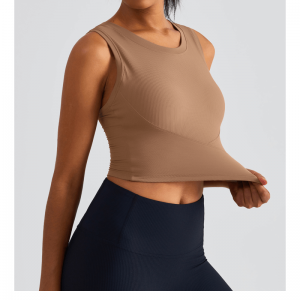 I-образна йога жилетка с фиксирана чаша