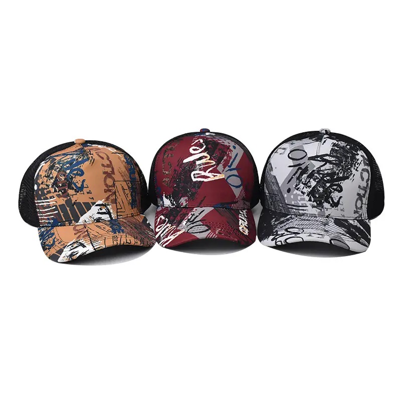 Евтини слънчеви козирки Snapback Hip Hop Mesh Hats Custom Gradient Trucker капачка