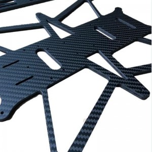Персонализирани БПЛА резервни части въглеродни влакна Персонализирана обработка на CNC за обработка на CNC за UAV Drone OEM