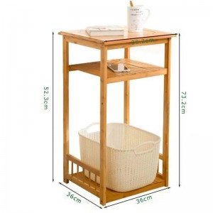 2 ниво персонализируем бамбуков дървен съхранение страничен шкаф Нощна стойка Крайна маса