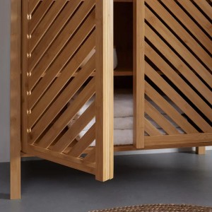 Бамбуков многофункционален шкаф за съхранение