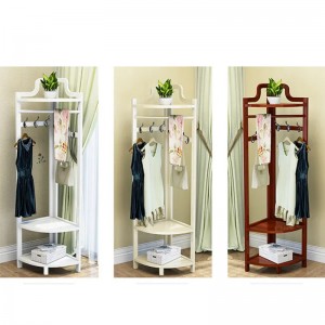 Висококачествен ъглов шелф за съхранение на палто за съхранение на пода за триъгълник за спалня хол