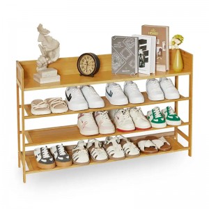 Многофункционален коридор и гардероб бамбук багажник за съхранение на багажника