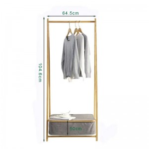 Нов дизайн бамбуков рафт за леене мебели за пране на дрехи за сушене на дрехи с пречка за съхранение