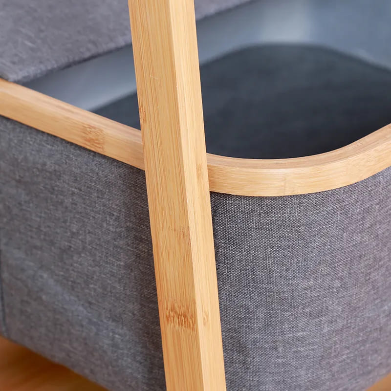 Нов дизайн бамбуков рафт за леене мебели за пране на дрехи за сушене на дрехи с пречка за съхранение