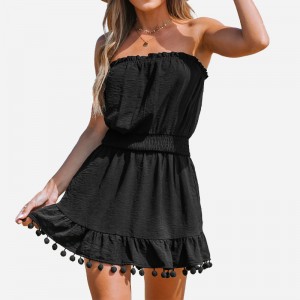 Плажна рокля за прикриване на пискюли без гръб