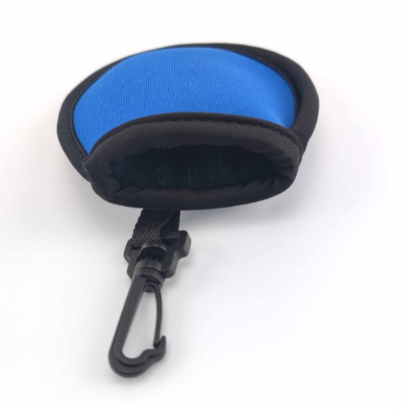 Персонализиран водоустойчив черен неопрен голф топка Чанта за чатка за голф топка чаша с клип с клип
