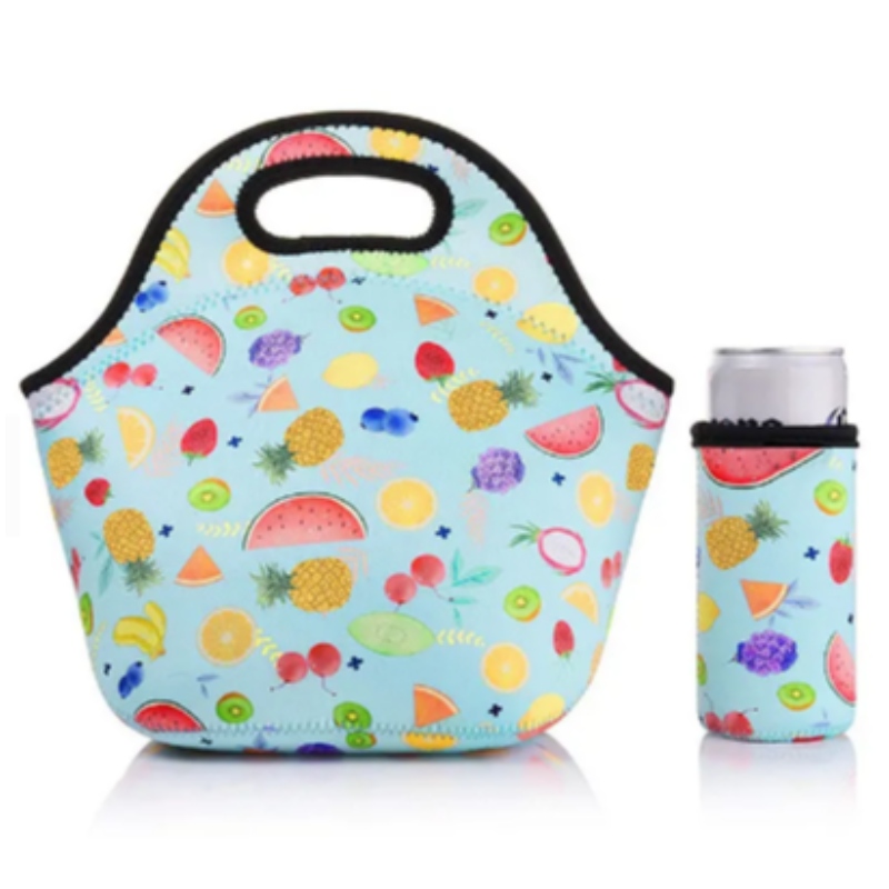 Цената на едро на едро Персонализиран обяд чанта Kids School Lunch Box Tote чанта изолирана неопрен термична храна за обяд охладител чанта за охладител