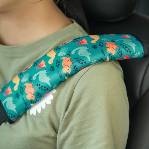 Atucare деца отразяващ неопренов памучен колан за предпазен колан от черен миещ се