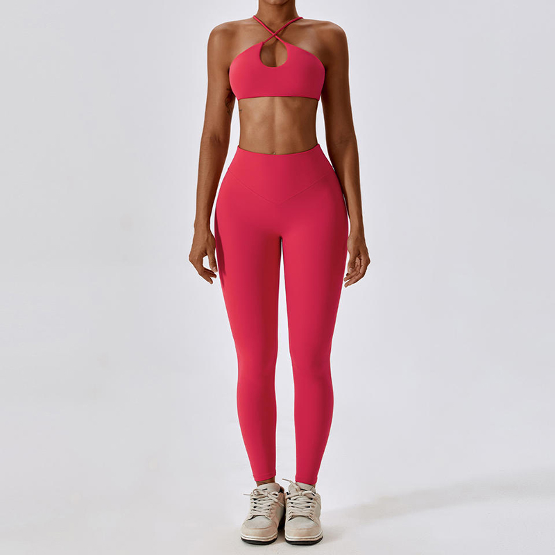 SC1061 Sport Bra и гамаши комплект йога конюнто йога костюм за жени на открито фитнес износване