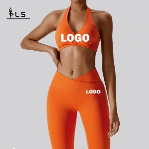 Sc1063 спортна сета фитнес фитнес йога носене костюми за печат фитнес йога носене фитнес женски комплект