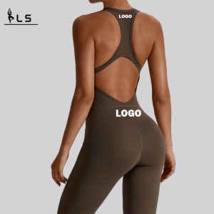 SC1071 Жени JUMPSUITS Фитнес ромпър едно парче фитнес носете активна тренировка Костюм за цялото тяло