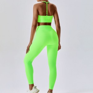 SC101610 HALTER SPORTS BRA LADIES HALTER NEC CROSS BACK SPORTS BRA for Women Logo Women Workout Sports BRA на едро йога CRO