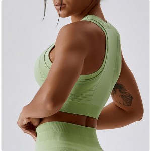 SC10185 Поддържащ спортен сутиен сутиен топ фитнес солиден цветен шокиран Pro работи спортен сутиен със задна закопчалка