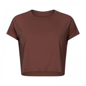 SC102610 Разхлабена риза за йога шорти за фитнес йога активно облекло с къс ръкав тениска от тениска отгоре Продажба Дишащо бързо изс...