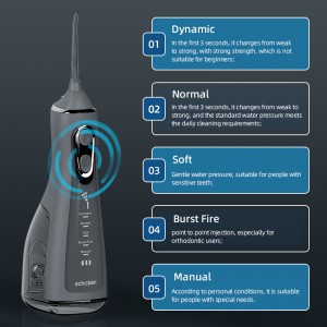 Акумулаторна стоматологична помощ, разглобяема почистваща вода резервоар безжичен воден флосър за зъби венци венци