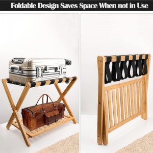 Бамбуков сгъваем куфар за куфар за хотел за спалня за гости