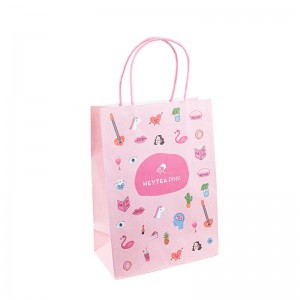 Екологично чисти рециклирани черни бяла храна за вземане на опаковки занаятчийска чанта за занаятчийска чанта за пазаруване каф...