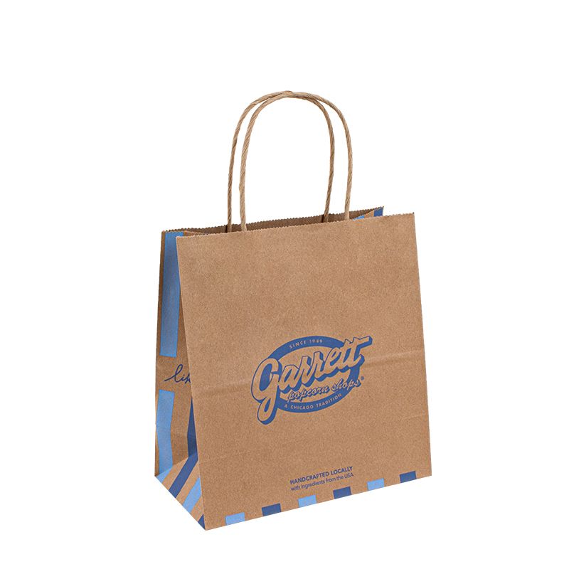 Хартийна храна за храна хартиена торбичка за хартия тотална чанта с голяма чанта за хартия с дръжка занаятчийска хартиена торбичка